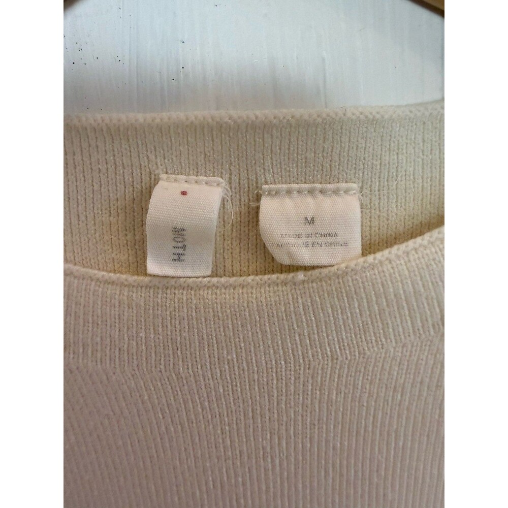 Moth Anthropologie Chester Dress Medium Ivory Off White Sweater Bell Sleeve - Picture 7 of 9